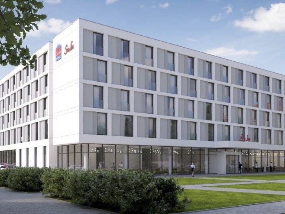 Visualisierung des Hotelneubaus an der Wetzlaer Straße in Potsdam-Babelsberg