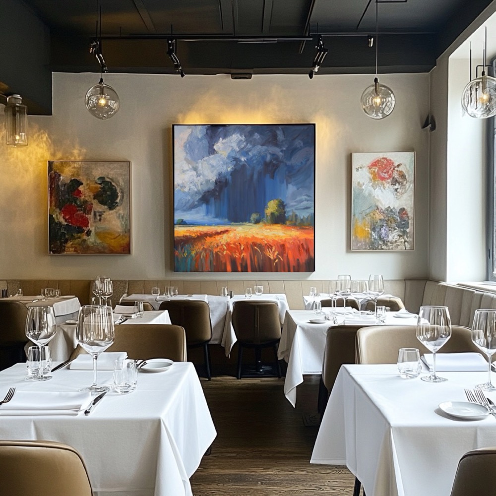 Restaurant mit dem Gemälde Fields of Gold